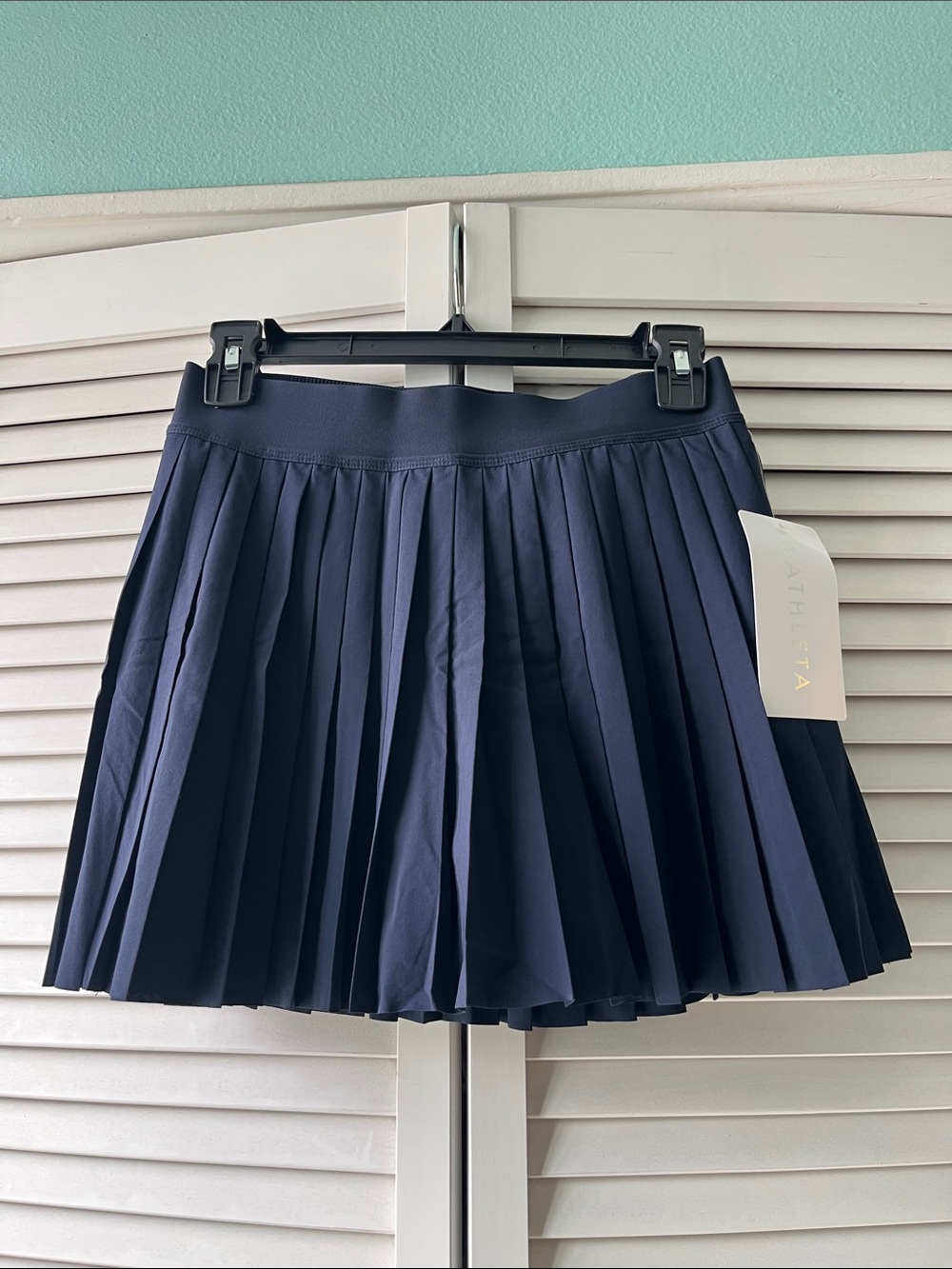Athleta Navy Pleated Athletic Skirt
